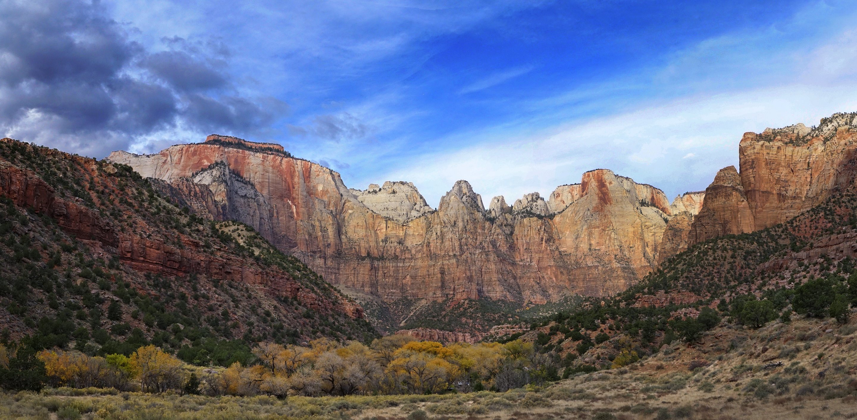 Mountains with a blue sky 